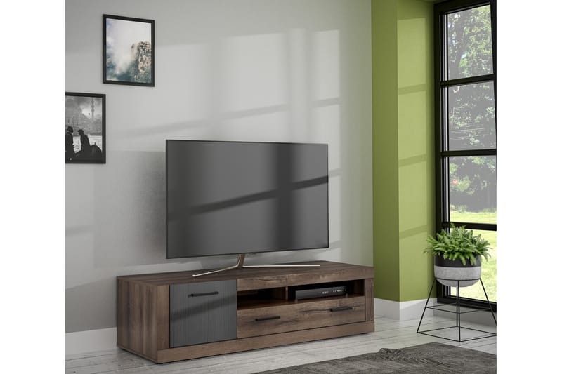 Elhovo Tv-bänk 143 cm - Brun - Möbler - Tv möbel & mediamöbel - TV bänk & mediabänk