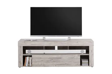 Eneev Golvstående TV Bänk 150 cm med Förvaring i Ljust Trä - Ljusgrå - Möbler - Tv möbel & mediamöbel - TV bänk & mediabänk