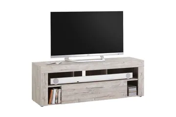 Eneev Golvstående TV Bänk 150 cm med Förvaring i Ljust Trä - Ljusgrå - Möbler - Tv möbel & mediamöbel - TV bänk & mediabänk