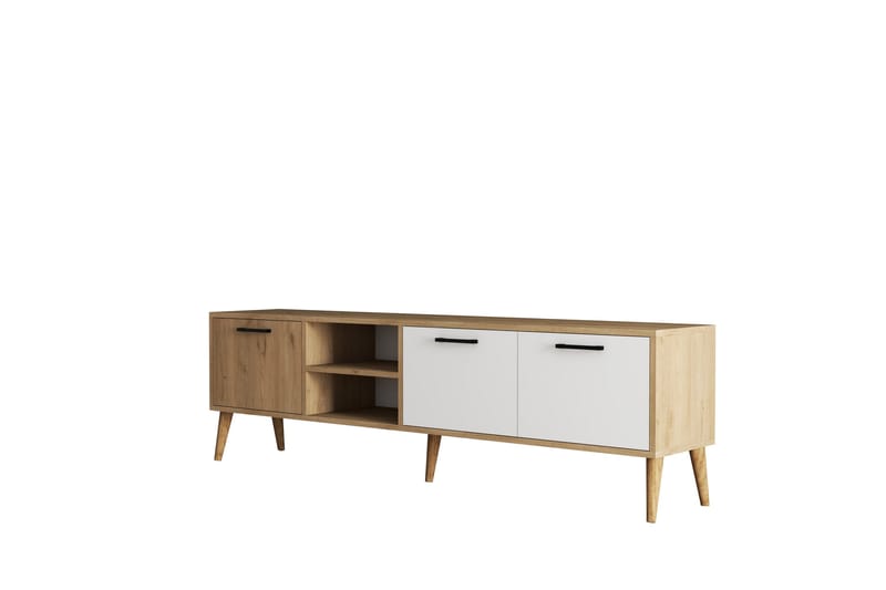 Essexa Tv-bänk 180x35 cm Brun/Vit - Hanah Home - Möbler - Tv möbel & mediamöbel - TV bänk & mediabänk