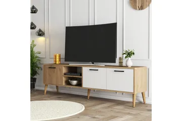 Essexa Tv-bänk 180x35 cm Brun/Vit - Möbler - Tv möbel & mediamöbel - TV bänk & mediabänk