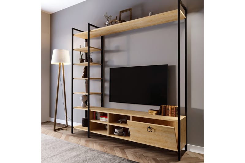 Evrenli Tv-bänk 180 cm - Natur - TV bänk & mediabänk