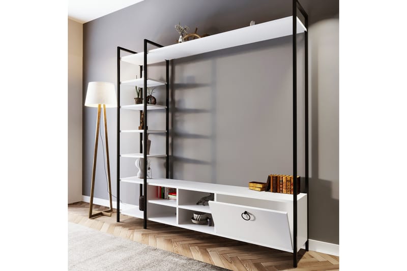 Evrenli Tv-bänk 180 cm - Vit - Möbler - Tv möbel & mediamöbel - TV bänk & mediabänk