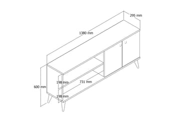 Feller Tv-bänk 138 cm - Natur - Möbler - Tv möbel & mediamöbel - TV bänk & mediabänk