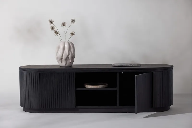 Fjällbacka Tv-bänk 160x48 cm - Svart - Möbler - Tv möbel & mediamöbel - TV bänk & mediabänk