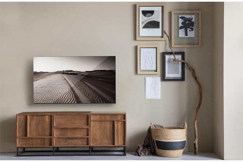 Forrestina Tv-bänk 140 cm - Mangoträ/Beige - Möbler - Tv möbel & mediamöbel - TV bänk & mediabänk