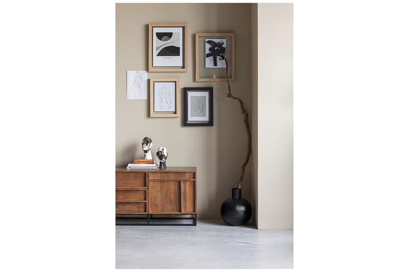 Forrestina Tv-bänk 140 cm - Mangoträ/Beige - Möbler - Tv möbel & mediamöbel - TV bänk & mediabänk