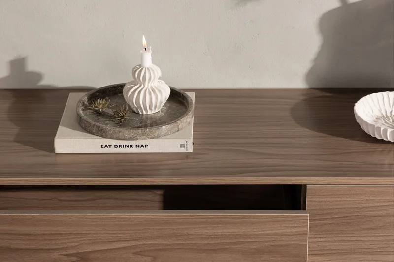 Frihamn Tv-bänk 160x45 cm Brun - Venture Home - Möbler - Tv möbel & mediamöbel - TV bänk & mediabänk