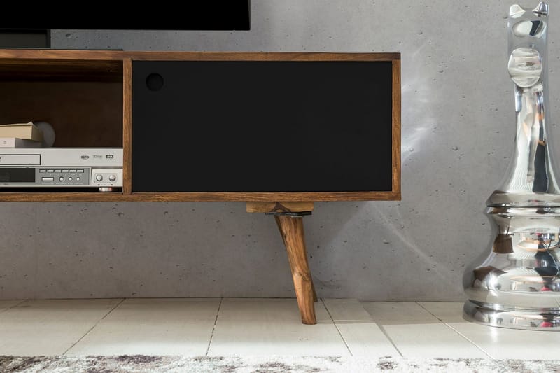 Gateau Golvstående TV Bänk 140 cm med Förvaring i Ljust Trä - Brun - Möbler - Tv möbel & mediamöbel - TV bänk & mediabänk
