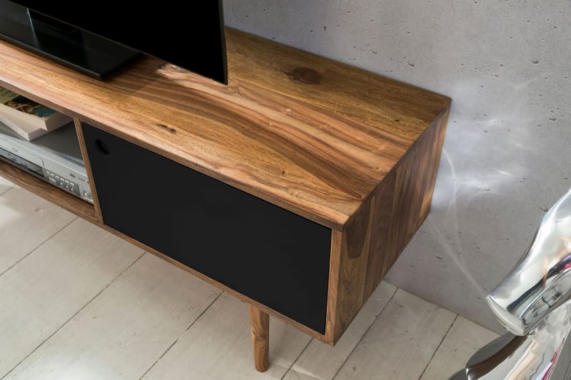 Gateau Golvstående TV Bänk 140 cm med Förvaring i Ljust Trä - Brun - Möbler - Tv möbel & mediamöbel - TV bänk & mediabänk