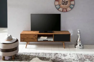 Gateau Golvstående TV Bänk 140 cm med Förvaring i Ljust Trä - Brun - Möbler - Tv möbel & mediamöbel - TV bänk & mediabänk