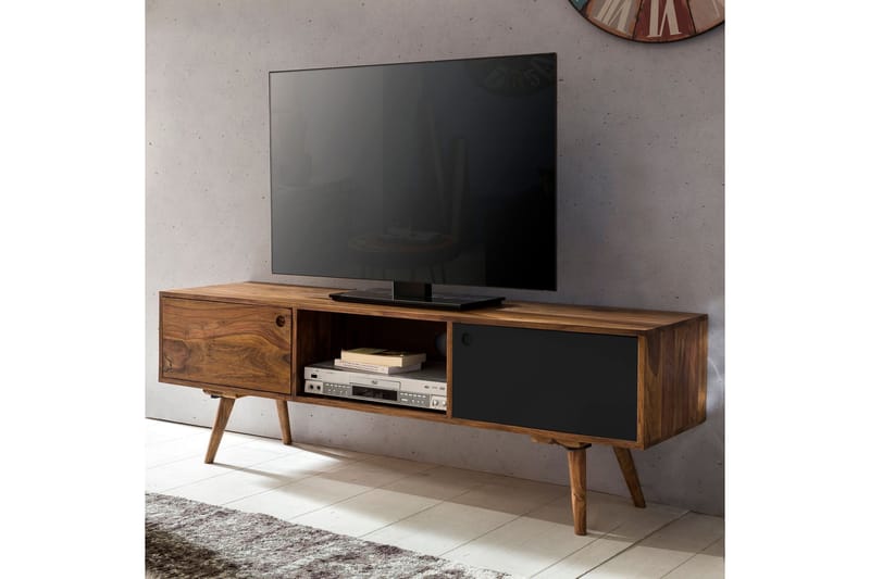 Gateau Golvstående TV Bänk 140 cm med Förvaring i Ljust Trä - Brun - Möbler - Tv möbel & mediamöbel - TV bänk & mediabänk