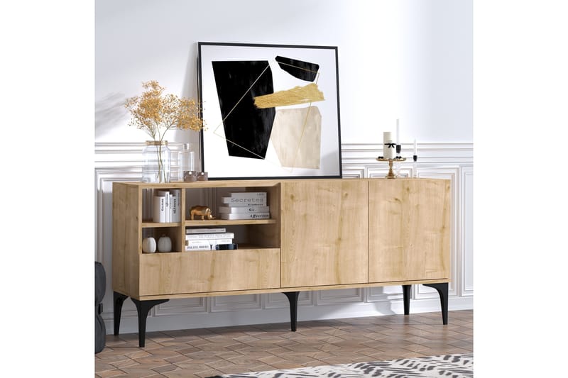 Gerdes Tv-bänk 80 cm - Natur/Vit - Möbler - Tv möbel & mediamöbel - TV bänk & mediabänk