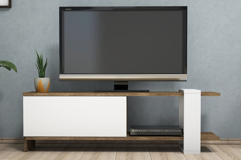 Gersby TV-Bänk 120 cm - Brun/Vit - Möbler - Tv möbel & mediamöbel - TV bänk & mediabänk