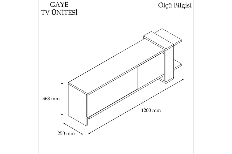 Gersby TV-Bänk 120 cm - Brun/Vit - TV bänk & mediabänk