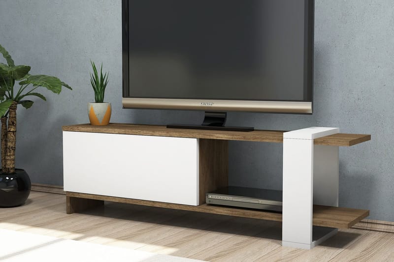 Gersby TV-Bänk 120 cm - Brun/Vit - Möbler - Tv möbel & mediamöbel - TV bänk & mediabänk