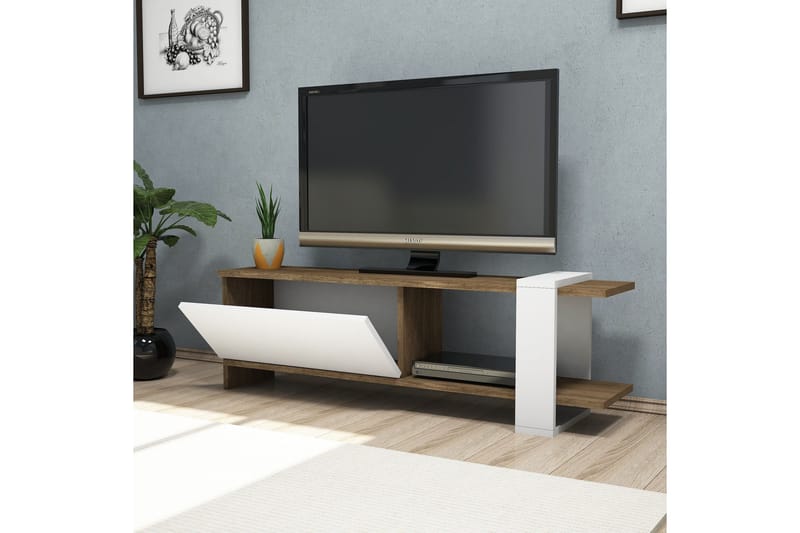 Gersby TV-Bänk 120 cm - Brun/Vit - Möbler - Tv möbel & mediamöbel - TV bänk & mediabänk