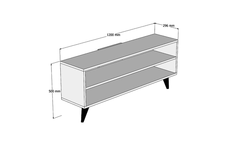 Gersby TV-Bänk 120 cm - Vit - Möbler - Tv möbel & mediamöbel - TV bänk & mediabänk