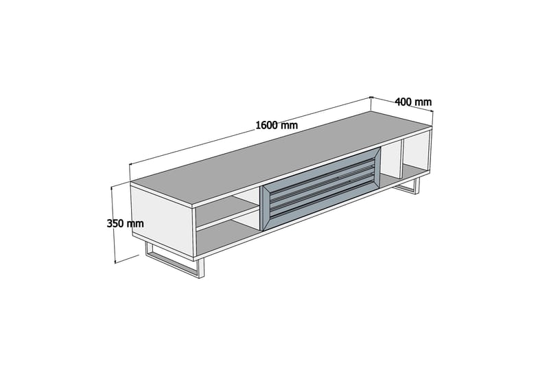 Gersby TV-Bänk 160 cm - Brun/Grå - Möbler - Tv möbel & mediamöbel - TV bänk & mediabänk