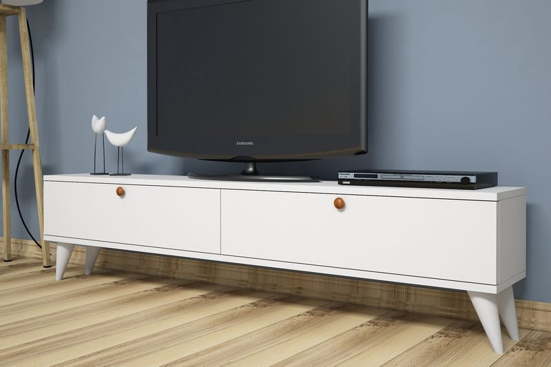 Gersby TV-Bänk 160 cm - Vit - Möbler - Tv möbel & mediamöbel - TV bänk & mediabänk
