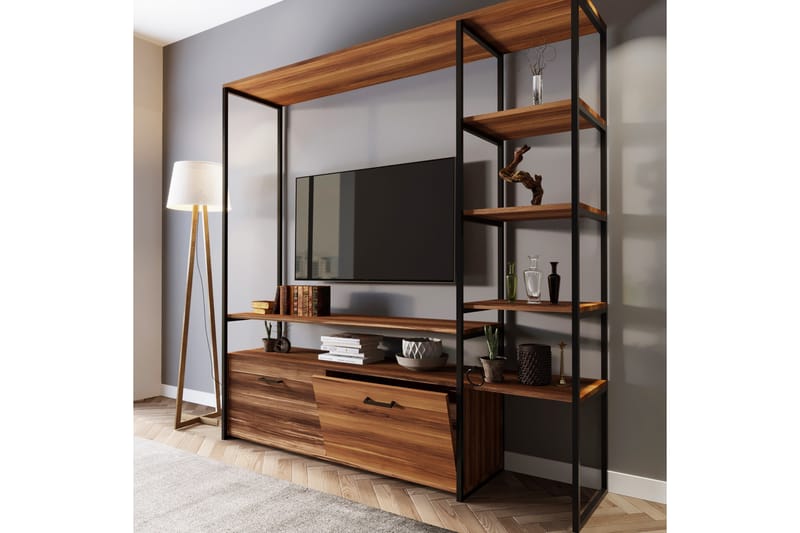 Gilzes Tv-bänk 180 cm - Valnöt - Möbler - Tv möbel & mediamöbel - TV bänk & mediabänk