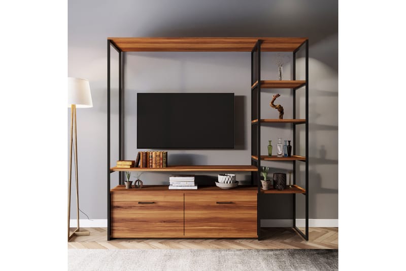 Gilzes Tv-bänk 180 cm - Valnöt - Möbler - Tv möbel & mediamöbel - TV bänk & mediabänk