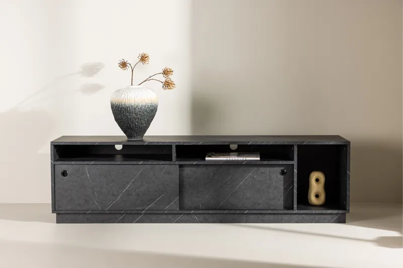 Girona Tv-bänk 180x40 cm - Svart - Möbler - Tv möbel & mediamöbel - TV bänk & mediabänk