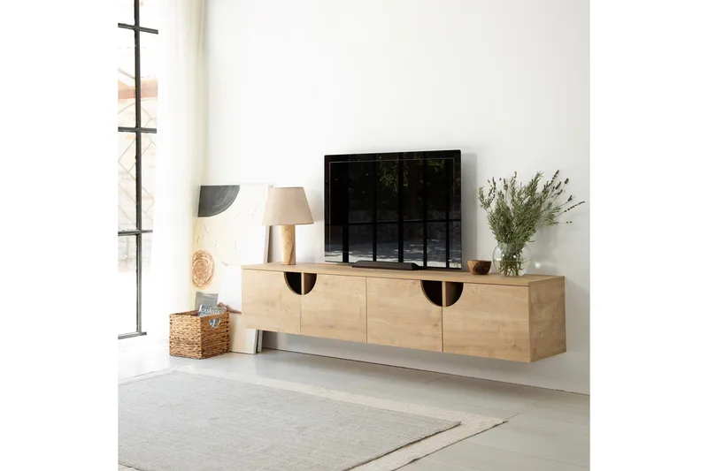Grotte Tv-bänk 180 cm - Ek - Möbler - Tv möbel & mediamöbel - TV bänk & mediabänk