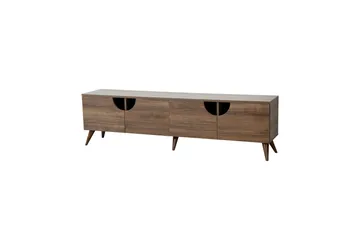 Grotte Tv Bänk 180 cm med Förvaring i Valnöt - Brun - Möbler - Tv möbel & mediamöbel - TV bänk & mediabänk