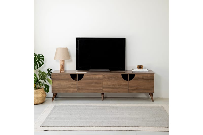 Grotte Tv-bänk 180 cm - Valnöt - Möbler - Tv möbel & mediamöbel - TV bänk & mediabänk