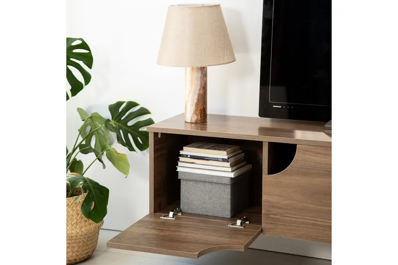 Grotte Tv-bänk 180 cm - Valnöt - Möbler - Tv möbel & mediamöbel - TV bänk & mediabänk