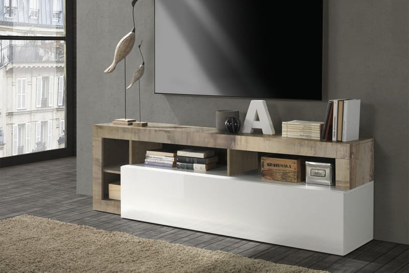 Hamburgan TV-bänk 42x184 cm - Vit - Möbler - Tv möbel & mediamöbel - TV bänk & mediabänk
