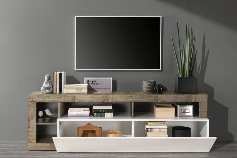 Hamburgan TV-bänk 42x184 cm - Vit - Möbler - Tv möbel & mediamöbel - TV bänk & mediabänk