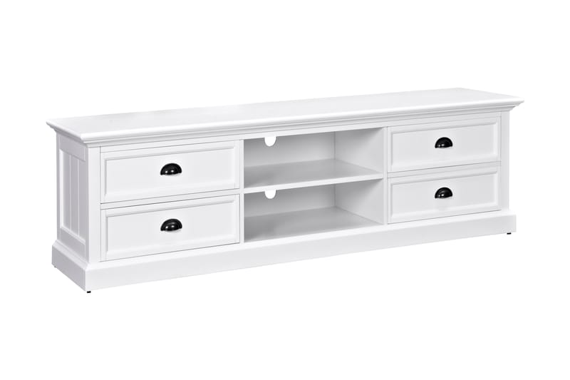 Hampton TV-bänk 180 cm Hylla 4 Lådor - Vit - Möbler - Tv möbel & mediamöbel - TV bänk & mediabänk