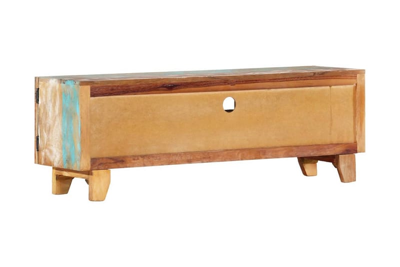 Handsnidad TV-bänk 120x30x40 cm massivt återvunnet trä - Brun - Möbler - Tv möbel & mediamöbel - TV bänk & mediabänk