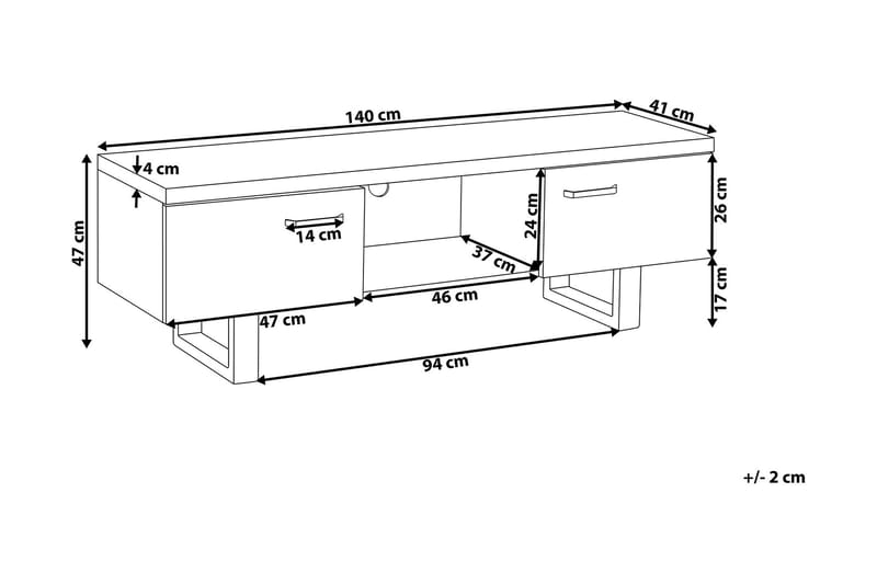 Harvley TV-Bänk 140 cm - Trä/Natur - Möbler - Tv möbel & mediamöbel - TV bänk & mediabänk