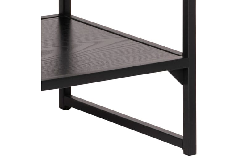 Hasslevik Tv-bänk 120 cm 3 Hyllor - Svart/Matt Svart - Möbler - Tv möbel & mediamöbel - TV bänk & mediabänk