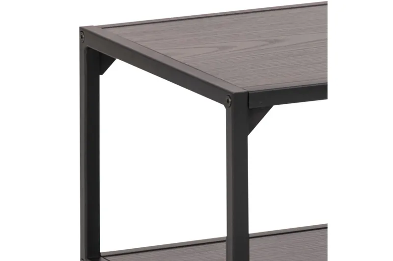 Hasslevik Tv-bänk 120 cm 3 Hyllor - Svart/Matt Svart - Möbler - Tv möbel & mediamöbel - TV bänk & mediabänk