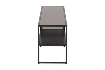 Hasslevik Tv-bänk 120 cm 3 Hyllor - Svart/Matt Svart - Möbler - Tv möbel & mediamöbel - TV bänk & mediabänk