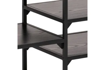 Hasslevik Tv-bänk 120 cm 3 Hyllor - Svart/Matt Svart - Möbler - Tv möbel & mediamöbel - TV bänk & mediabänk