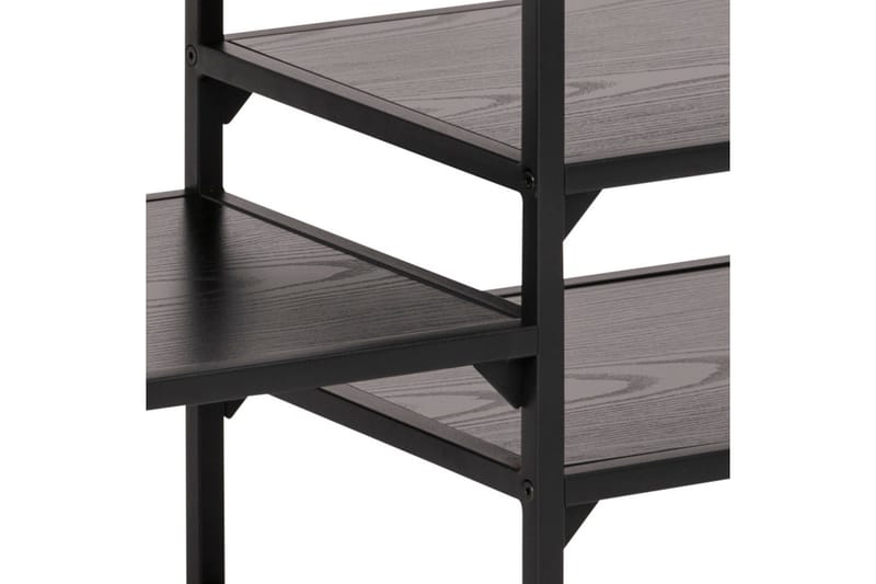 Hasslevik Tv-bänk 120 cm 3 Hyllor - Svart/Matt Svart - Möbler - Tv möbel & mediamöbel - TV bänk & mediabänk