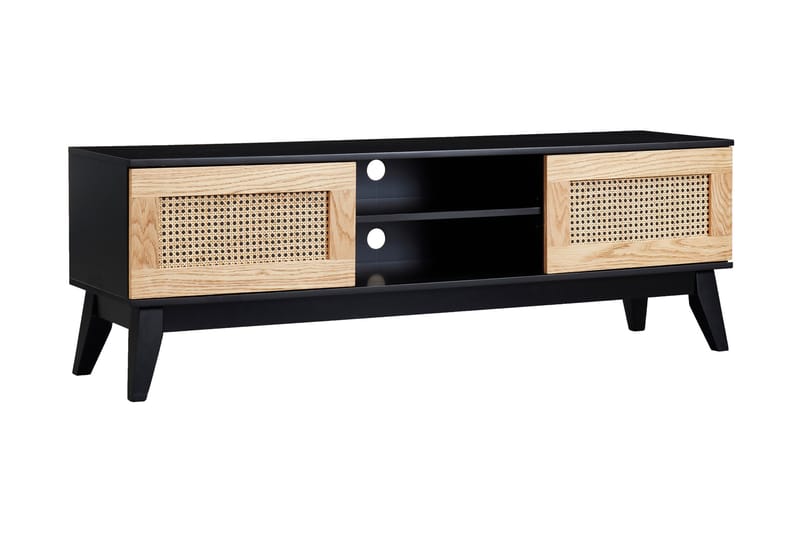 Havenäs TV-bänk 140 cm - Svart/Rotting - Möbler - Tv möbel & mediamöbel - TV bänk & mediabänk