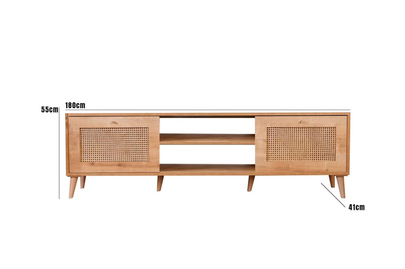 Hazeran Tv-bänk 180 cm - Ek - Möbler - Tv möbel & mediamöbel - TV bänk & mediabänk