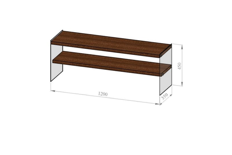 Heglar TV-Bänk 120 cm - Valnöt - TV bänk & mediabänk