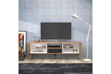 Hejde Golvstående TV Bänk 160 cm med Förvaring i Mörkt Trä - Valnötsbrun - Möbler - Tv möbel & mediamöbel - TV bänk & mediabänk