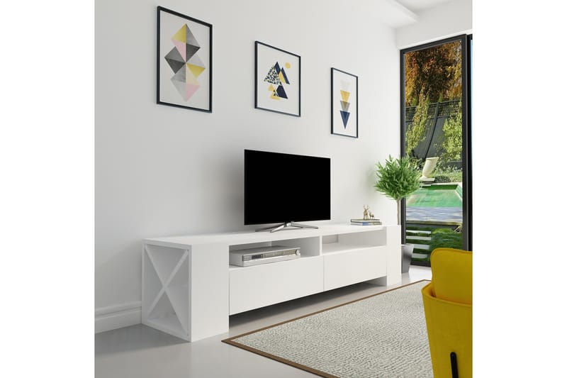 Hejde TV-Bänk 155 cm - Vit - Möbler - Tv möbel & mediamöbel - TV bänk & mediabänk