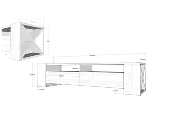 Hejde TV-Bänk 155 cm - Vit - Möbler - Tv möbel & mediamöbel - TV bänk & mediabänk