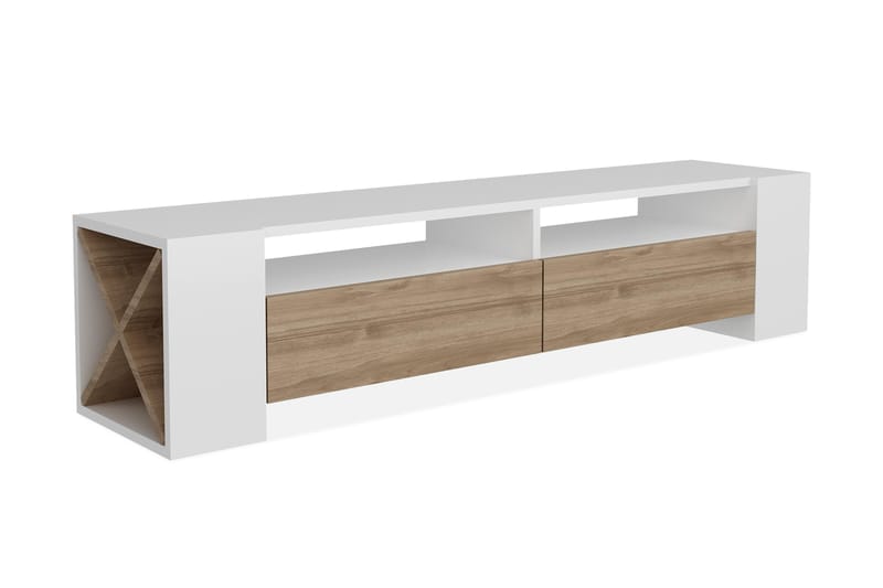 Hejde TV-Bänk 155 cm - Vit/Brun - Möbler - Tv möbel & mediamöbel - TV bänk & mediabänk