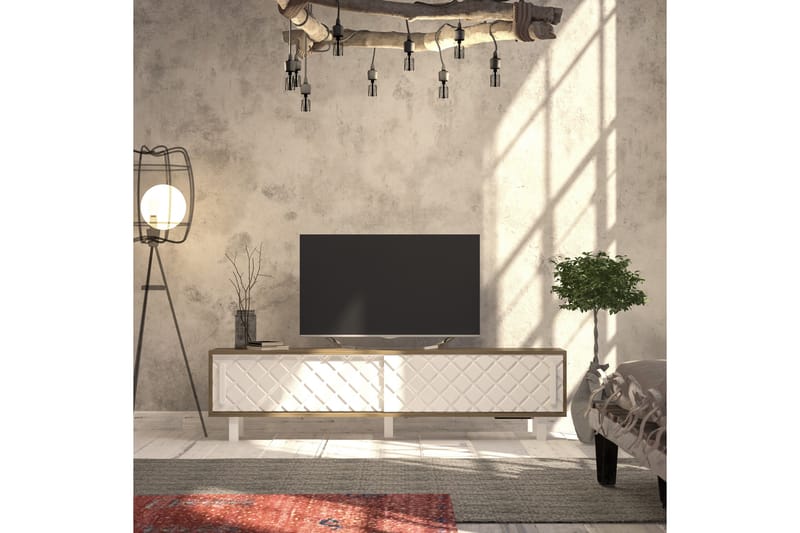 Hejde TV-Bänk 180 cm - Brun/Vit - Möbler - Tv möbel & mediamöbel - TV bänk & mediabänk