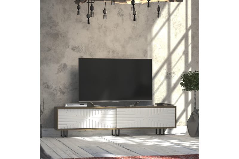 Hejde TV-Bänk 180 cm - Brun/Vit - Möbler - Tv möbel & mediamöbel - TV bänk & mediabänk